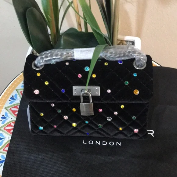 Kurt Geiger London Mini Brixton Shoulder Bag In Charcoal - - Picture 12 of 17